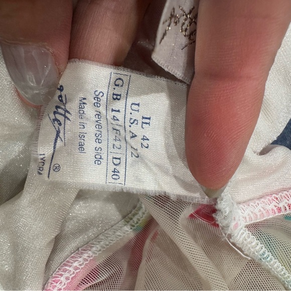 90’s Strapless Floral Mesh Bathing Suit - Picture 5 of 7